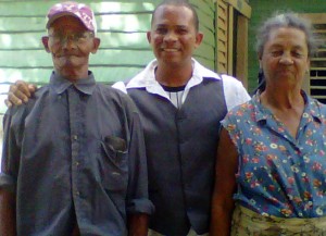 Mr.and Mrs.Morphe 101 & 86 yrs with son Eduardo